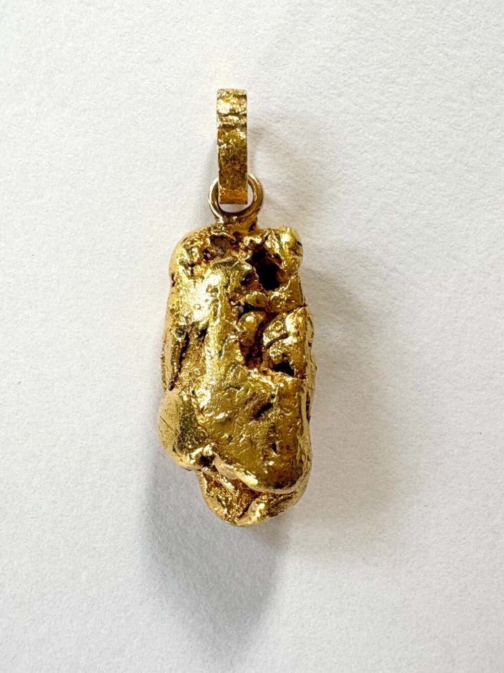 One-of-a-Kind Natural Gold Nugget Pendant 22K – 15 DWT (23.3g) w/ 22K Bail